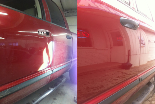 Red Truck Door Repair