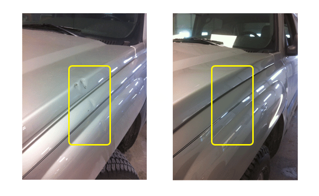 Silver Truck Fender PDR