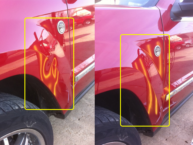 Red Jeep Dent Repair